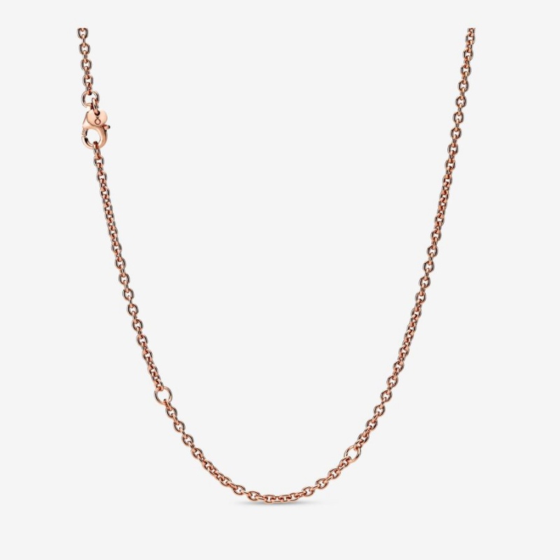 Pandora Cable Chain Necklaces Rose Gold Plated | 3597-JUSGB