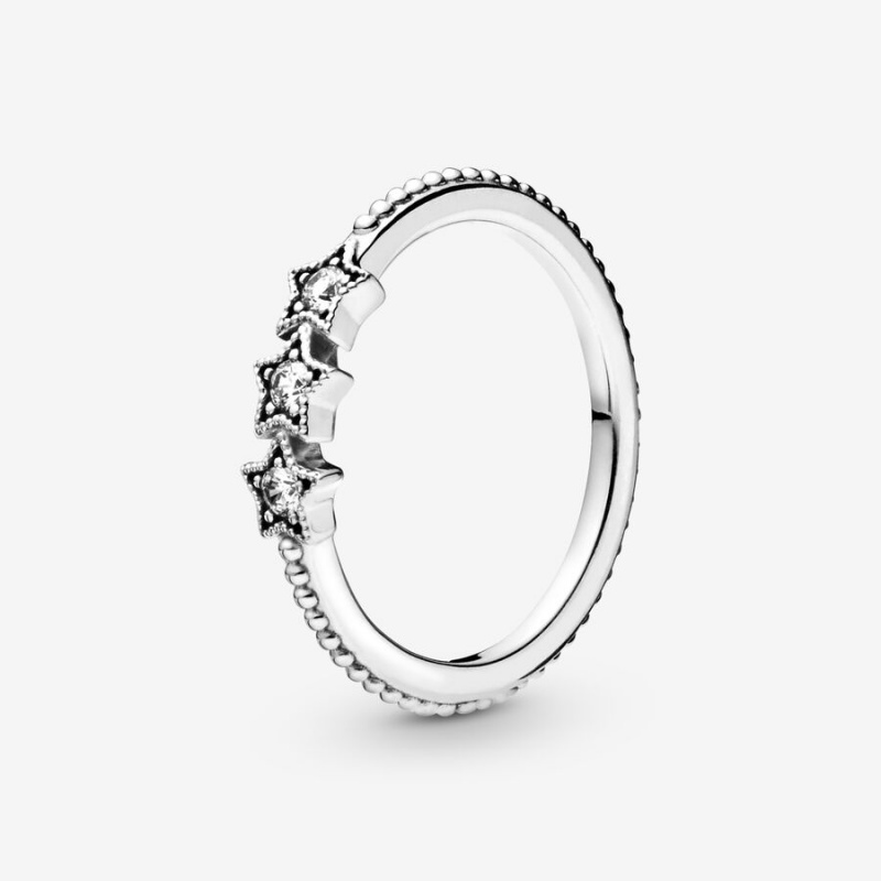 Pandora Celestial Stars Statement Rings Sterling Silver | 3092-TROFQ