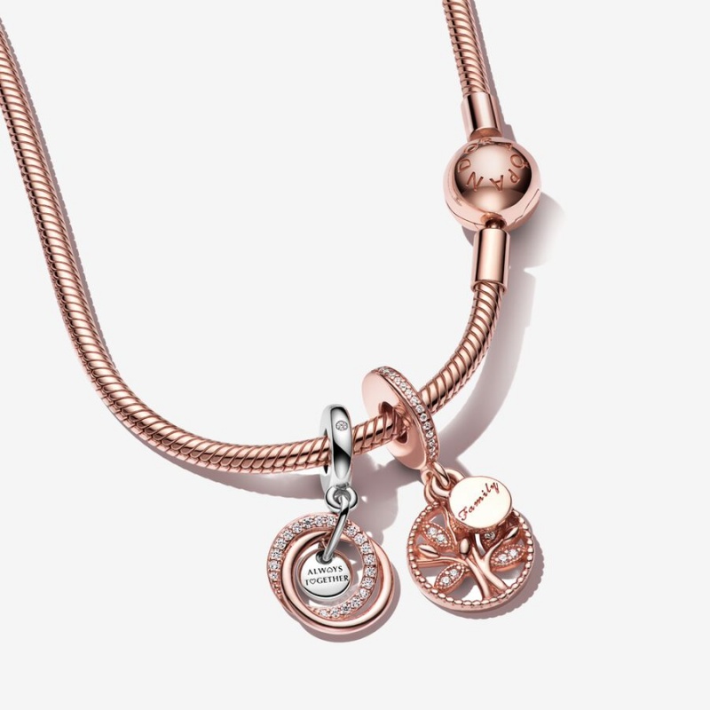 Pandora Charm Holders Rose Gold Plated | 7205-ZXPYO