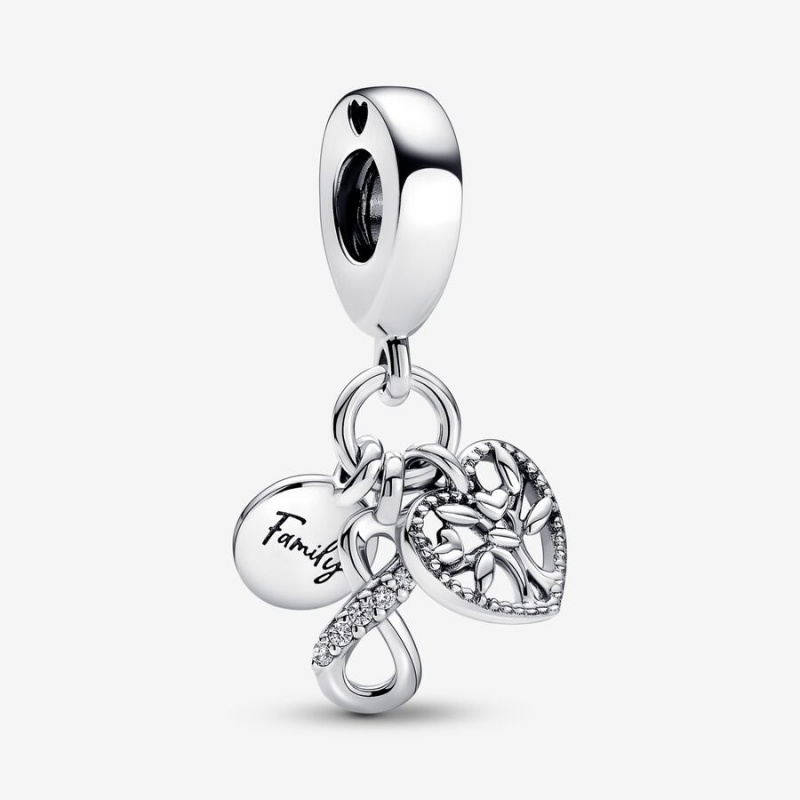 Pandora Charm Holders Sterling Silver | 8645-WYUJX