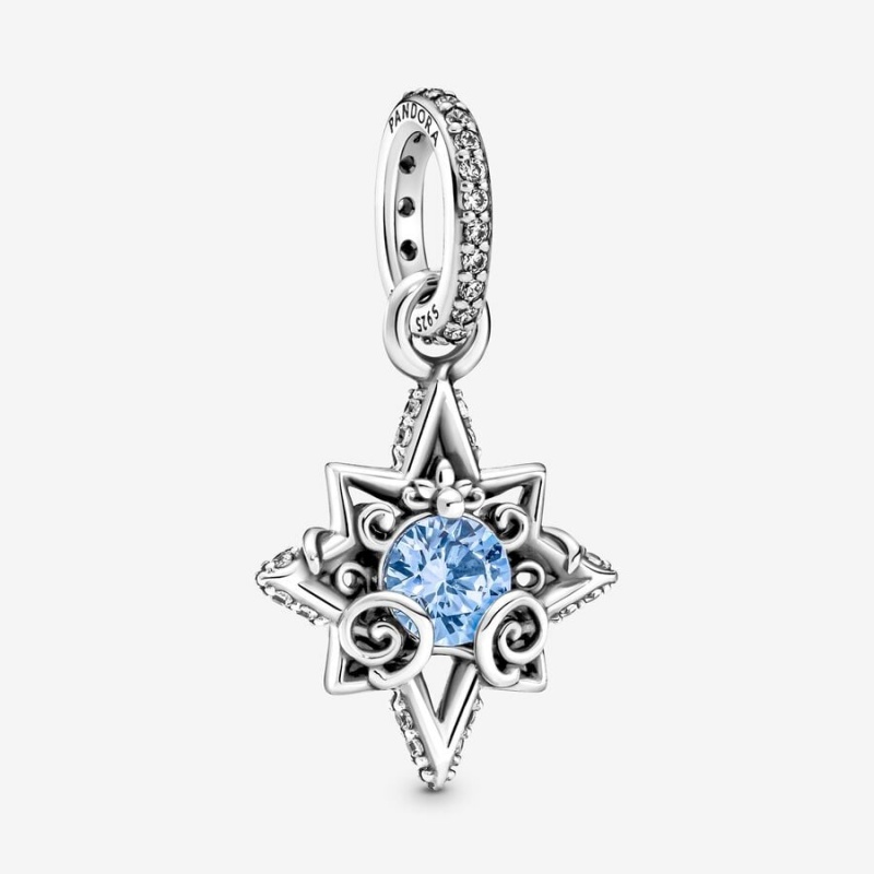 Pandora Cinderella Blue Star Pendants Sterling Silver | 0681-QWLNV