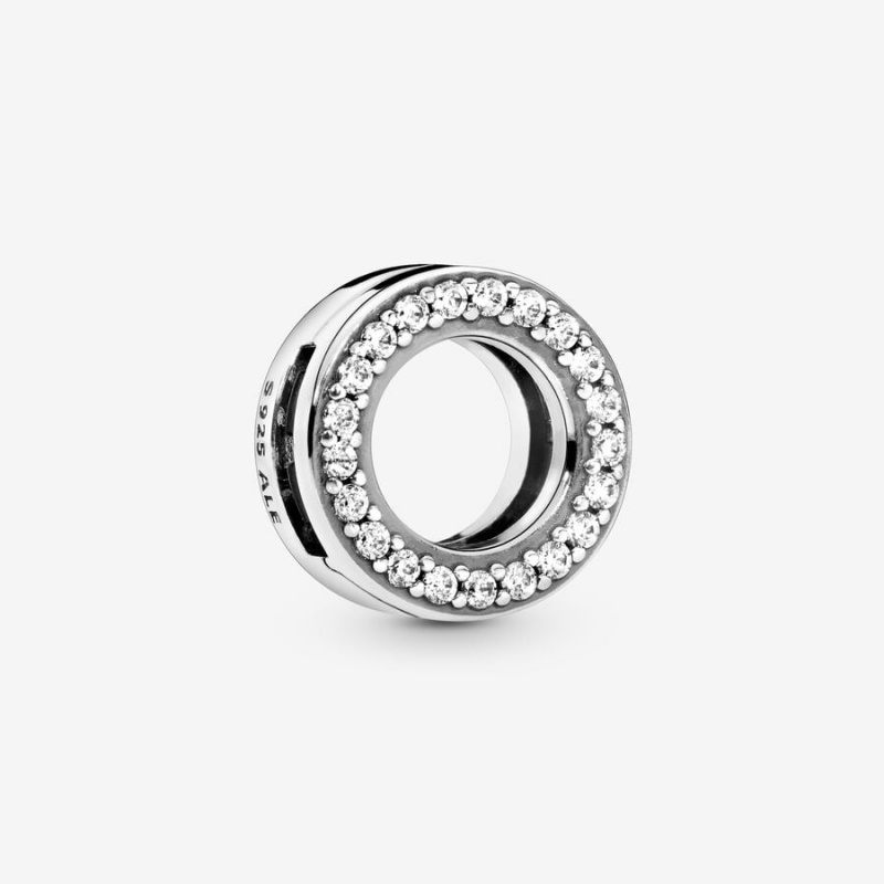 Pandora Circle of Pavé Clip Clips Sterling Silver | 3490-CLHWV