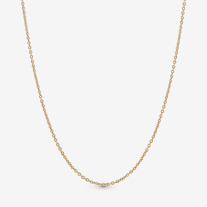 Pandora Classic Anchor Chain Necklaces Gold | 0417-MKUGE