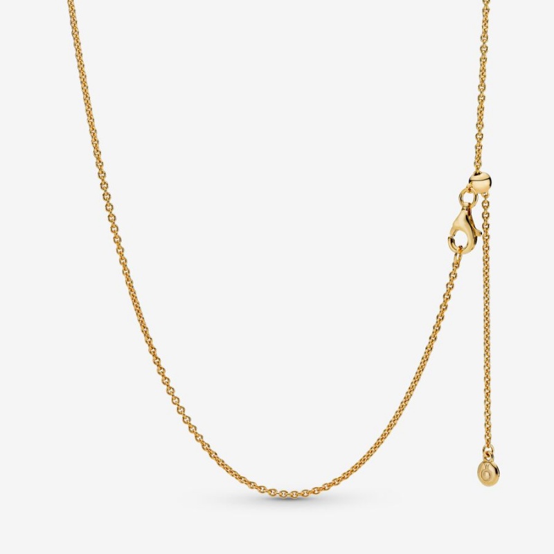 Pandora Classic Cable Charm Pendants Gold Plated | 6951-HQWMB