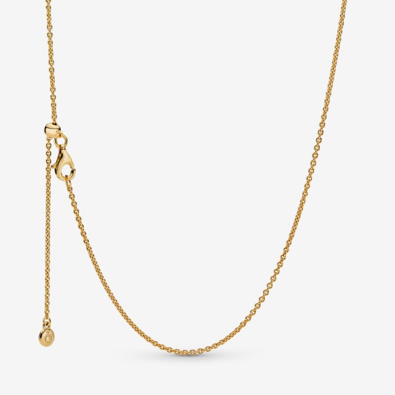 Pandora Classic Cable Charm Pendants Gold Plated | 6951-HQWMB