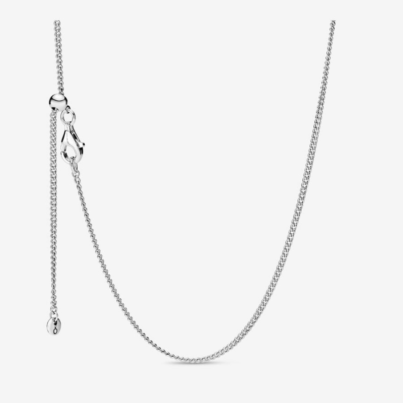 Pandora Curb Chain Necklaces Sterling Silver | 4736-AHEKQ