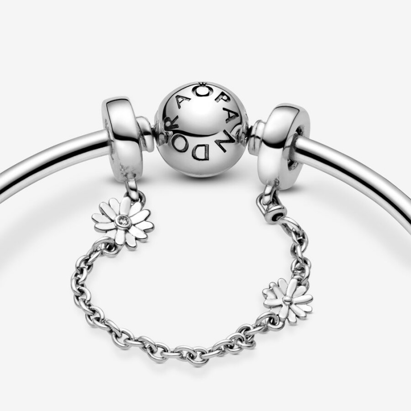 Pandora Daisy Flower Safety Safety Chains Sterling Silver | 1054-FWISL