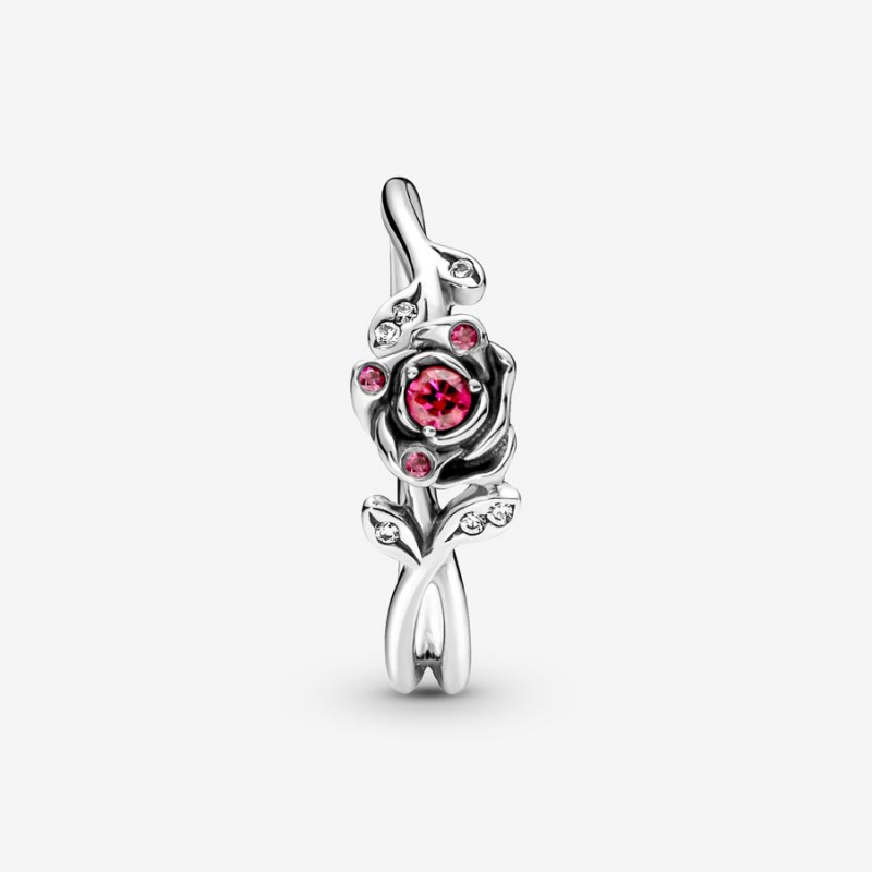 Pandora Disney Beauty and the Beast Rose Pinky Rings Sterling Silver | 8071-LFJRO