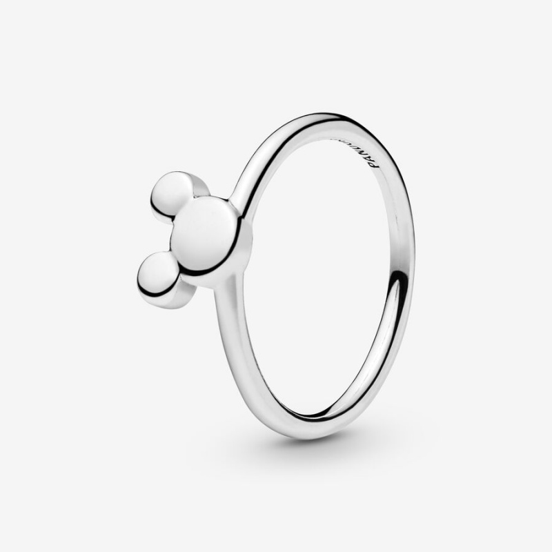 Pandora Disney, Mickey Silhouette Stackable Rings Sterling Silver | 6482-XPGQH