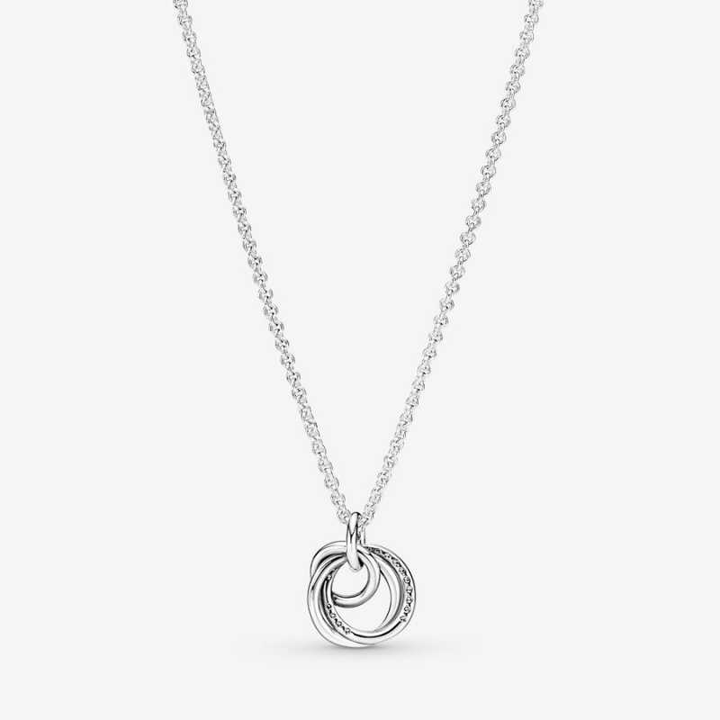 Pandora Family Always Encircled Pendant Necklaces Sterling Silver | 8214-BGMEF