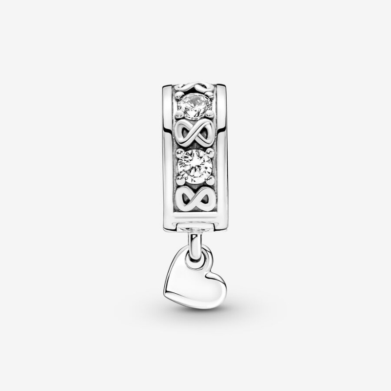 Pandora Family Always Pavé Clip Clips Sterling Silver | 0675-DXPGF