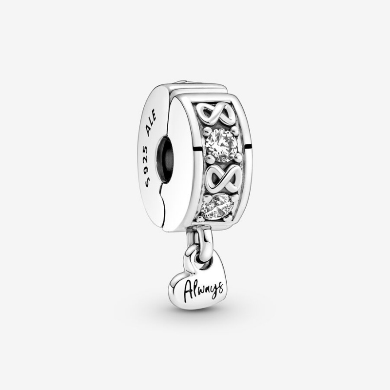 Pandora Family Always Pavé Clip Clips Sterling Silver | 0675-DXPGF