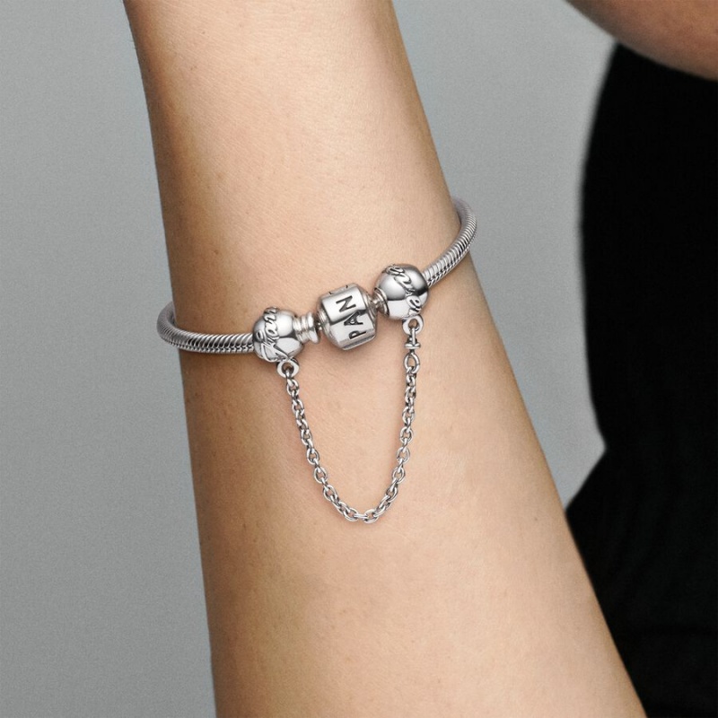 Pandora Family Forever Safety Safety Chains Sterling Silver | 0986-SEBCK