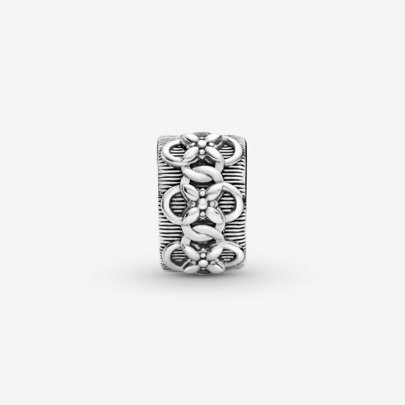 Pandora Flower Pattern Clip Clips Sterling Silver | 6820-XKFLD