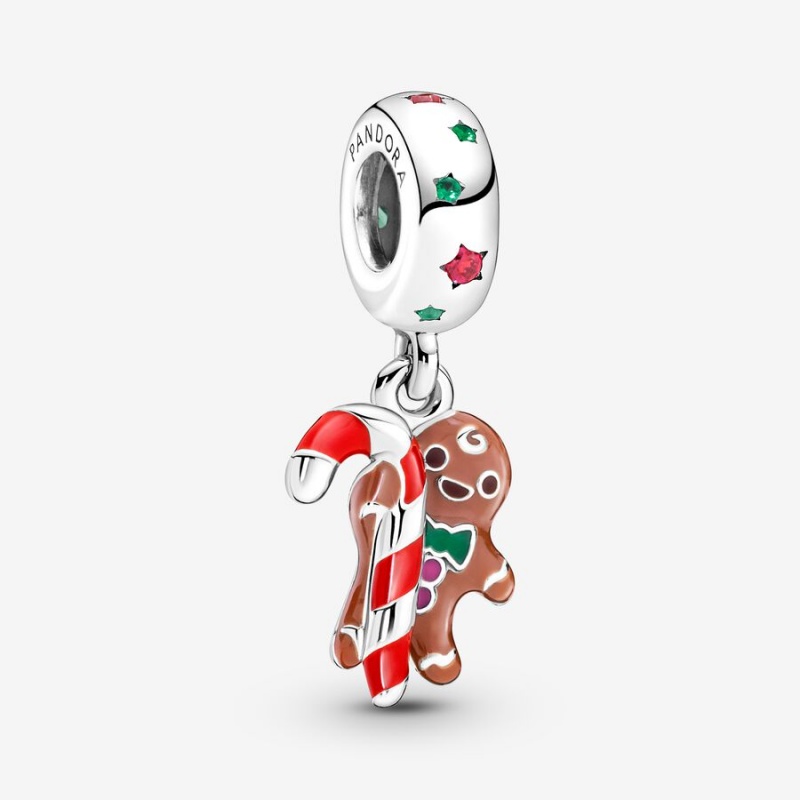 Pandora Gingerbread Man Dangle Dangle Charms Sterling Silver | 8514-LJGNR