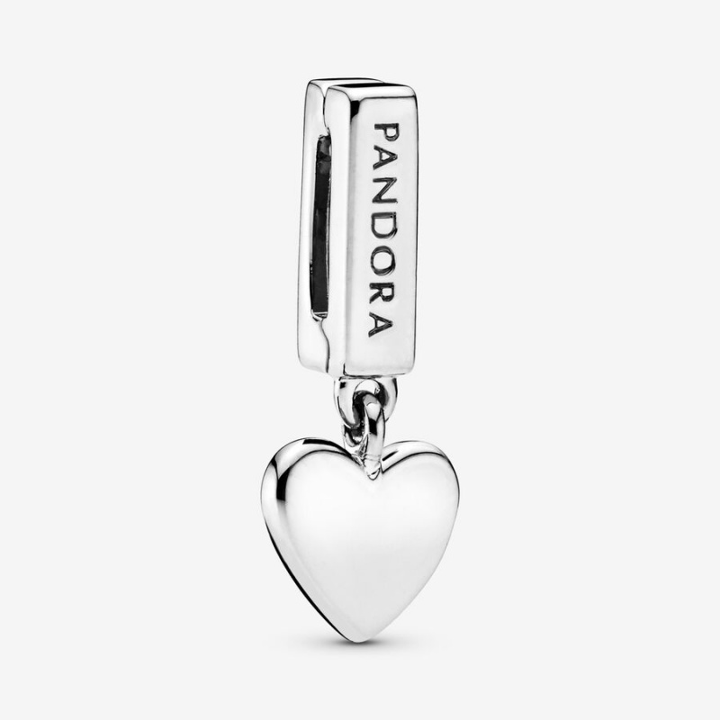 Pandora Heart Dangle Clip Clips Sterling Silver | 8571-YHLDZ