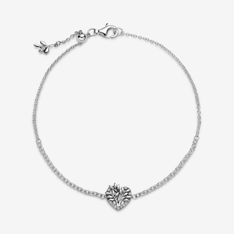 Pandora Heart Family Tree Non-charm Bracelets Sterling Silver | 2543-ZAUJV