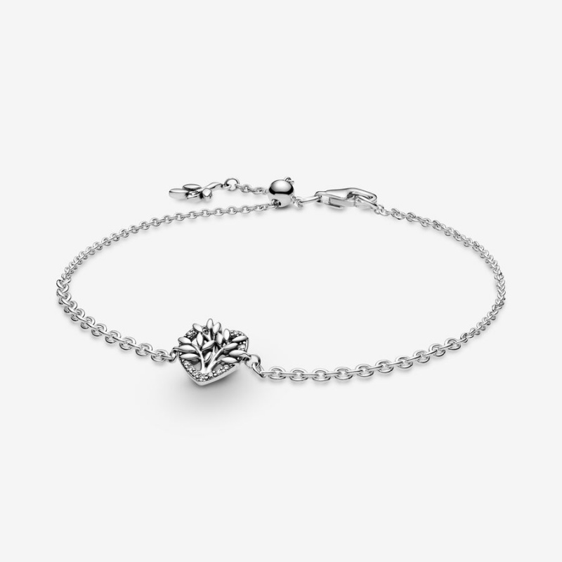 Pandora Heart Family Tree Non-charm Bracelets Sterling Silver | 2543-ZAUJV