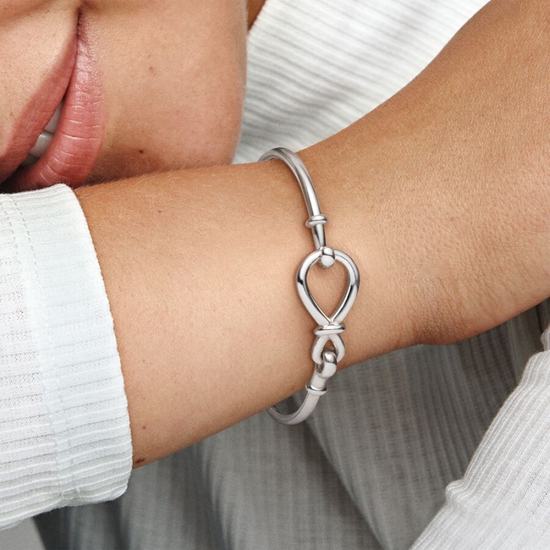 Pandora Infinity Knot Bangle Bangles Sterling Silver | 5160-QYDMG