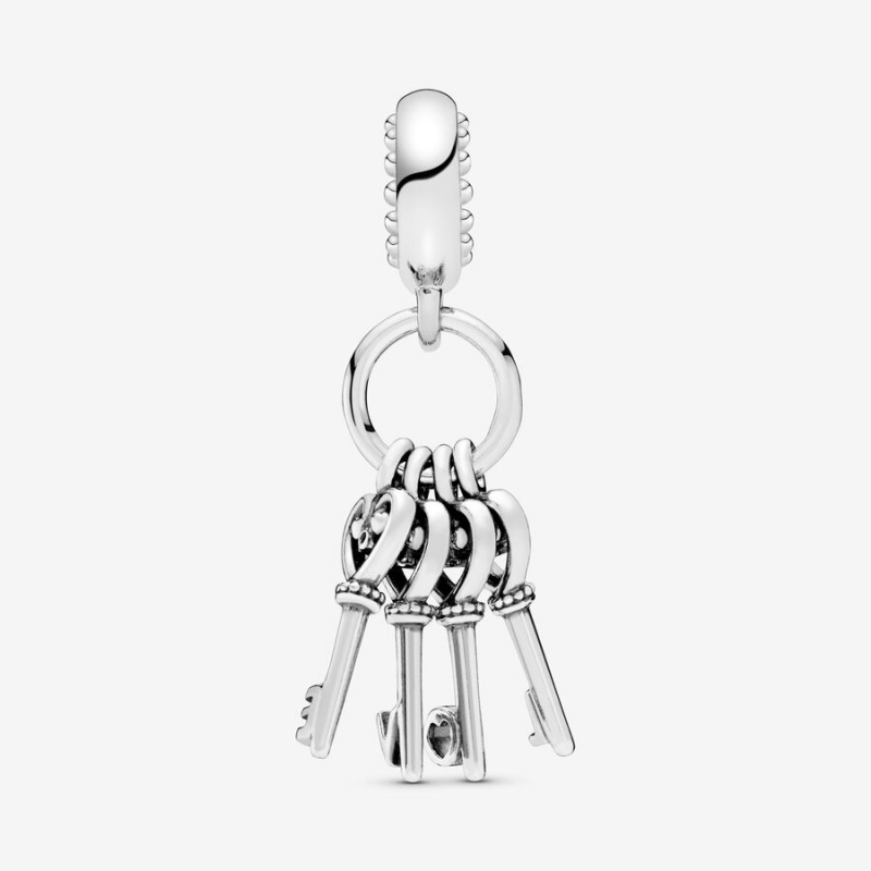 Pandora Keys of Love Dangle Dangle Charms Sterling Silver | 7098-ESNWV