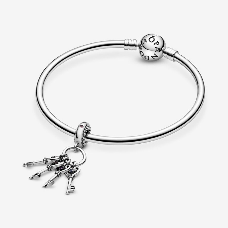 Pandora Keys of Love Dangle Dangle Charms Sterling Silver | 7098-ESNWV