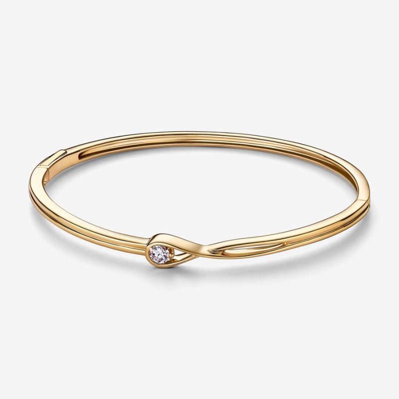 Pandora Lab-created Diamond Styled Sets Gold | 5928-BKVTI