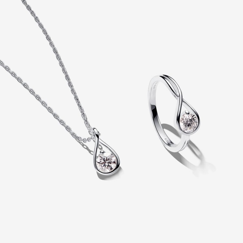 Pandora Lab-created Diamond Styled Sets Sterling Silver | 1875-DYVNM