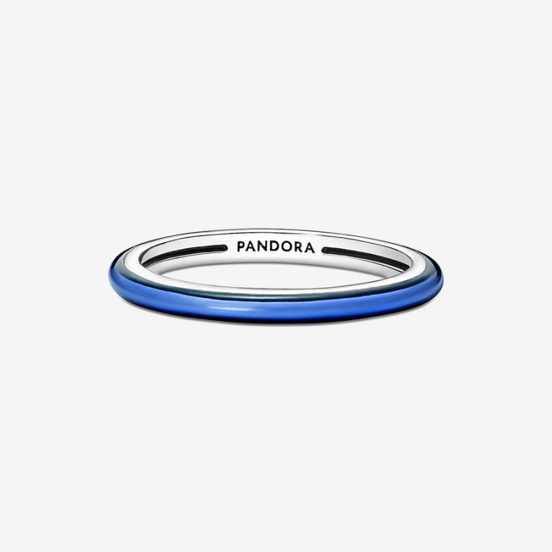 Pandora ME Electric Blue Stackable Rings Sterling Silver | 7512-ECQDN