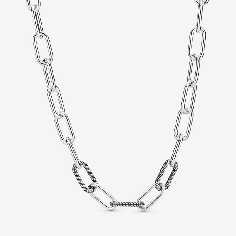 Pandora ME Link Chain Necklaces Sterling Silver | 1947-JSUFH