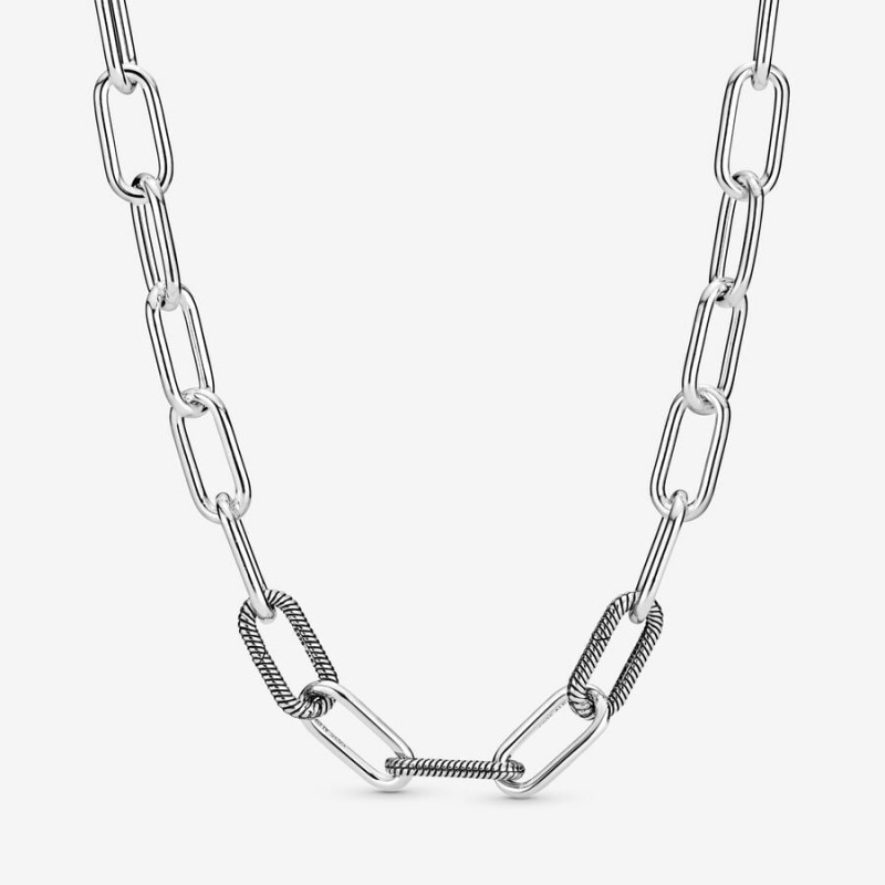 Pandora ME Link Chain Necklaces Sterling Silver | 1947-JSUFH