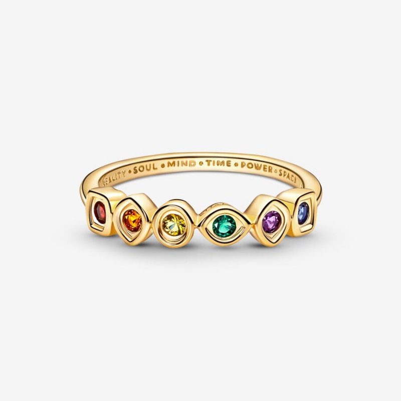 Pandora Marvel The Avengers Infinity Stones Pinky Rings Gold Plated | 2850-QEKXF