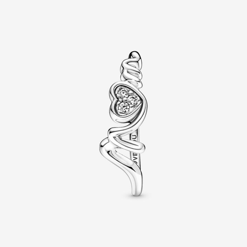 Pandora Mom Pavé Statement Rings Sterling Silver | 8512-SHCRW