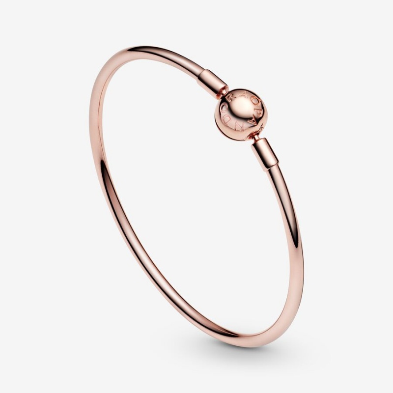 Pandora Moments Bangle Bangles Rose Gold Plated | 6024-NXZLM