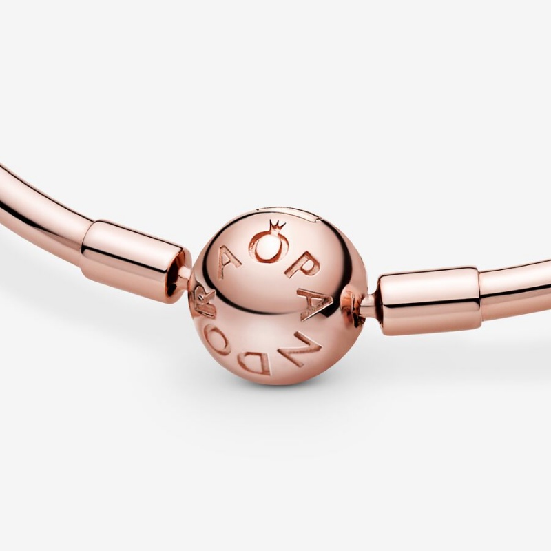 Pandora Moments Bangle Bangles Rose Gold Plated | 6024-NXZLM