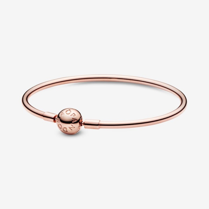 Pandora Moments Bangle Bangles Rose Gold Plated | 6024-NXZLM