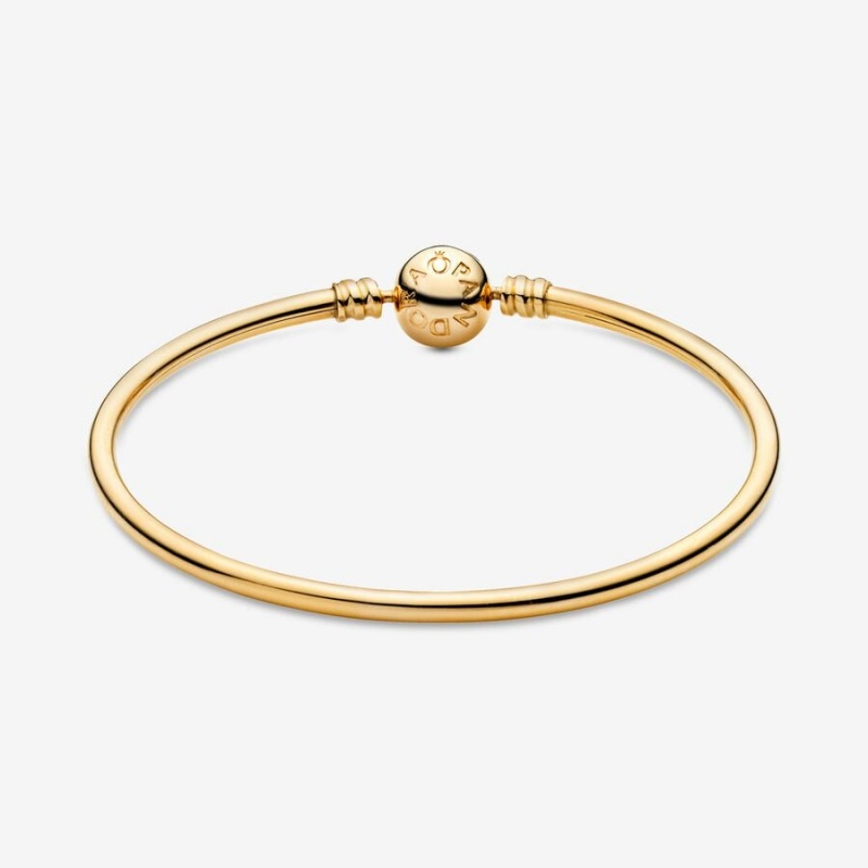 Pandora Moments Bangle Charm Bracelets Gold | 0827-VRFWE