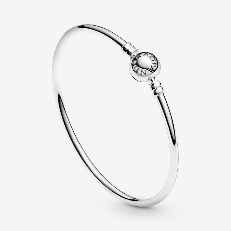 Pandora Moments Bangle Charm Holders Sterling Silver | 3829-TWXOM