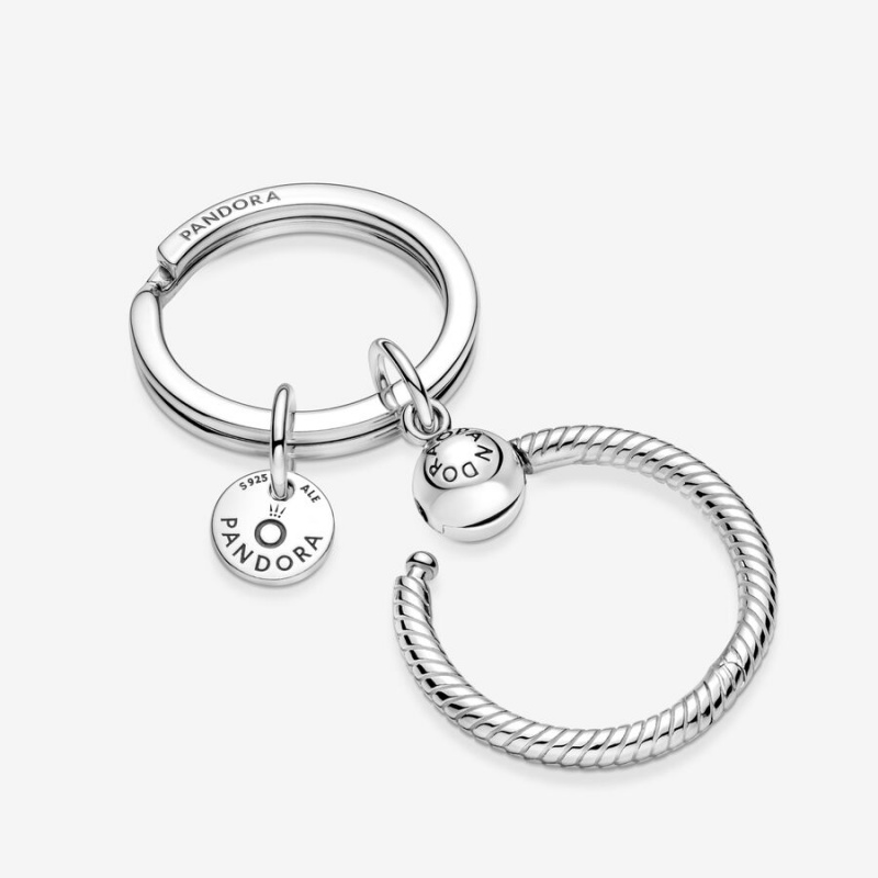 Pandora Moments Key Charm Holders Sterling Silver | 2056-WTFEX