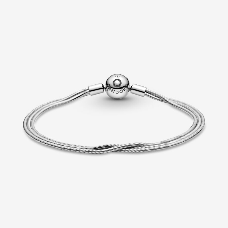 Pandora Moments Multi Snake Charm Bracelets Sterling Silver | 4687-JYFGO