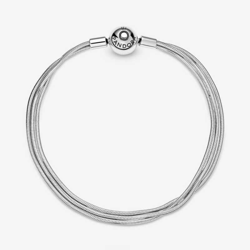 Pandora Moments Multi Snake Charm Bracelets Sterling Silver | 4687-JYFGO