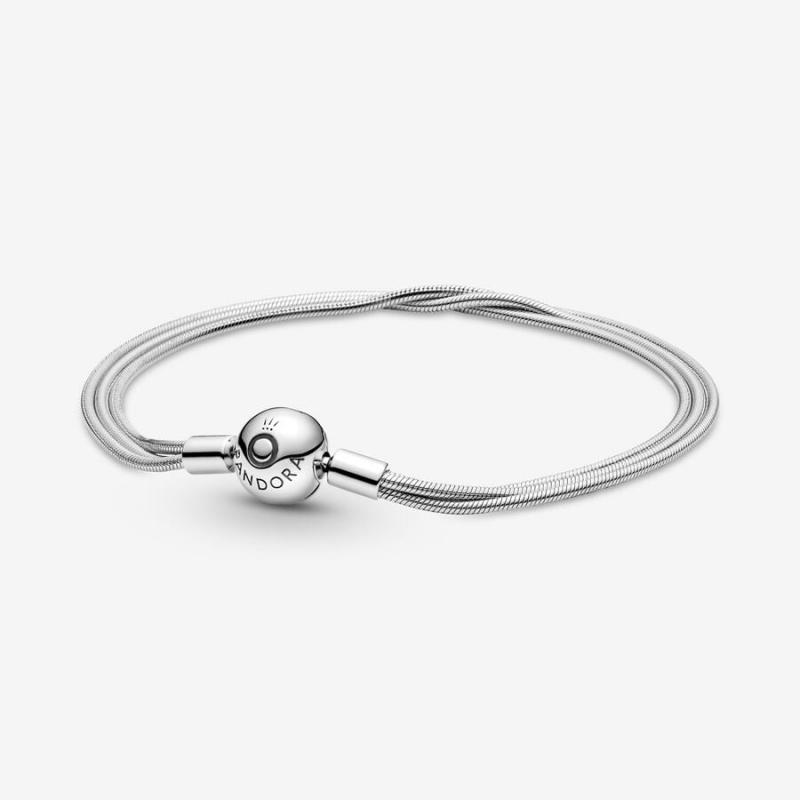 Pandora Moments Multi Snake Charm Bracelets Sterling Silver | 4687-JYFGO