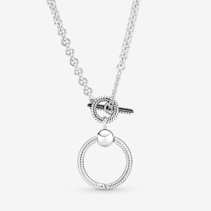 Pandora Moments O T-bar Charm Pendants Sterling Silver | 2307-AUOXL