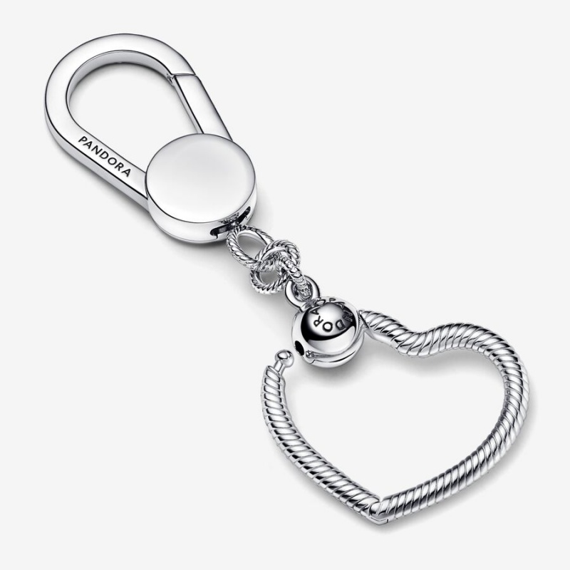 Pandora Moments Small Heart Bag Charm Holders Sterling Silver | 3960-RSTMI