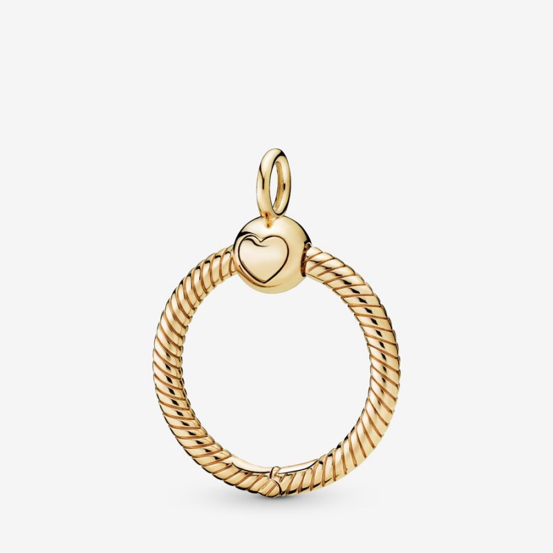 Pandora Moments Small O Charm Pendants Gold Plated | 7240-XPOSH