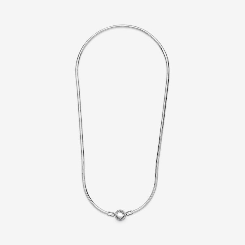 Pandora Moments Snake Chain Necklaces Sterling Silver | 5093-ZRDOK