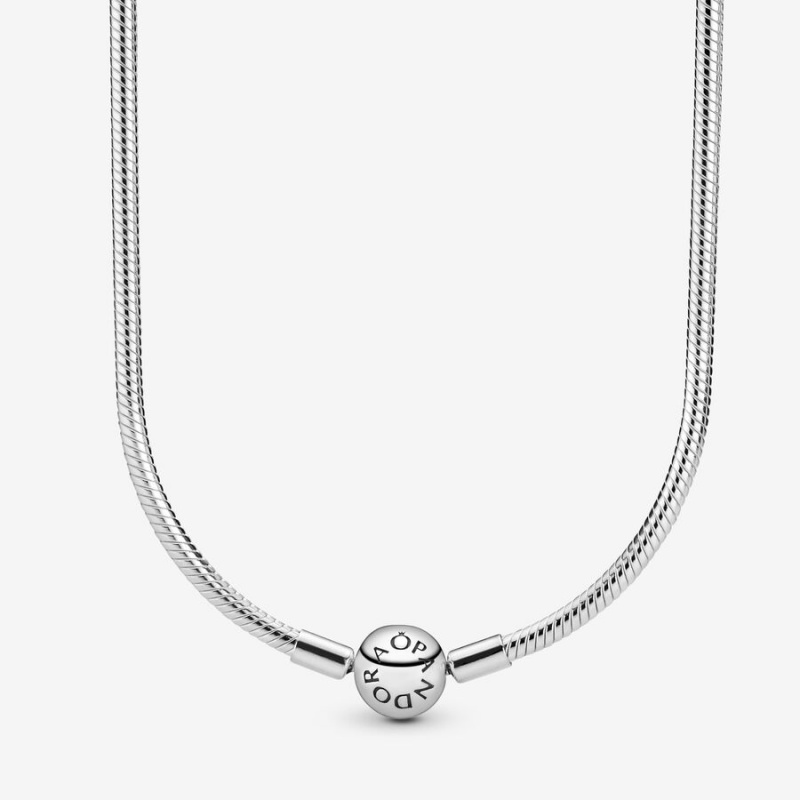 Pandora Moments Snake Chain Necklaces Sterling Silver | 5093-ZRDOK