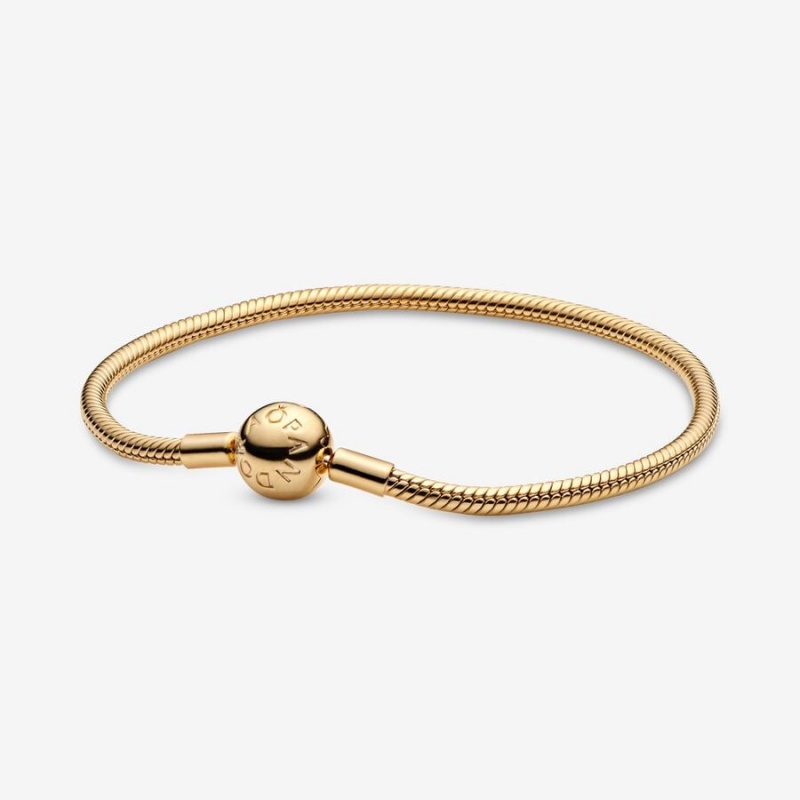 Pandora Moments Snake Charm Bracelets Gold Plated | 1306-TMKUH