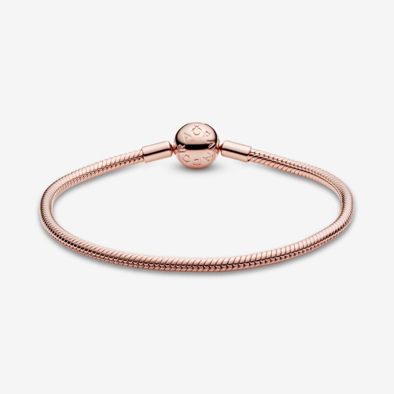 Pandora Moments Snake Charm Bracelets Rose Gold Plated | 3158-NSKUV