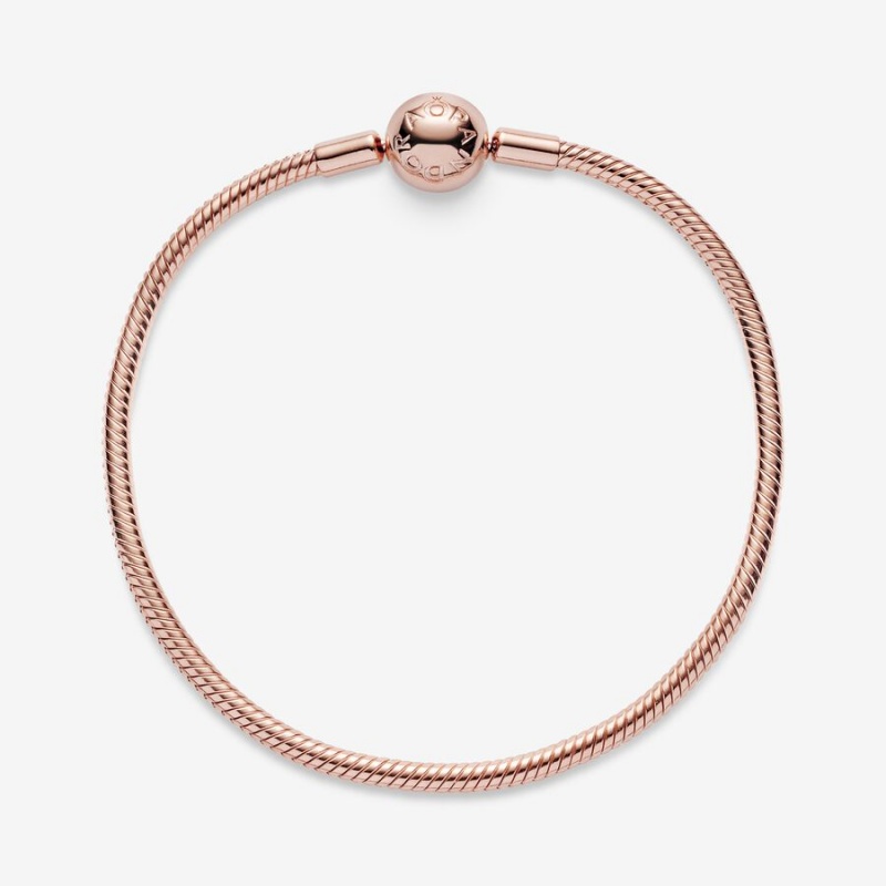 Pandora Moments Snake Charm Bracelets Rose Gold Plated | 3158-NSKUV