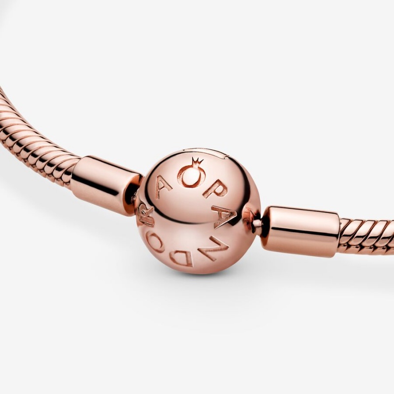 Pandora Moments Snake Charm Bracelets Rose Gold Plated | 3158-NSKUV